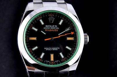 Rolex Milgauss vetro verde Acciaio 116400GV