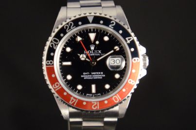ROLEX GMTMASTER 2 koke Acciaio 16710