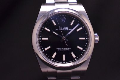 Rolex Oyster Perpetual 39mm Black Dial Acciaio 114300