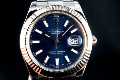 Rolex Datejust II dial Blu Acciaio e oro 116334