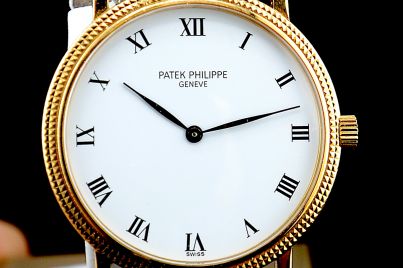 patek philippe Calatrava automatico“Clous de Paris” Oro 3992