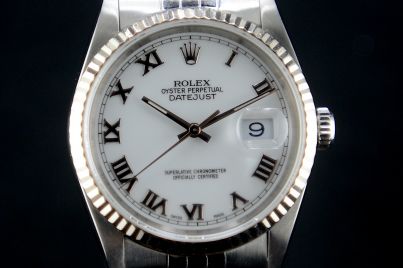 rolex datejust jubile ghiera oro bianco Acciaio 16234