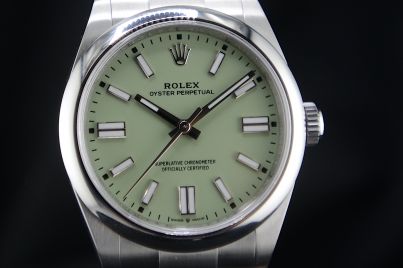 Rolex Oyster Perpetual 41 Pistacchio Acciaio 134300