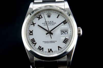 rolex datejust ghiera liscia Acciaio 16200